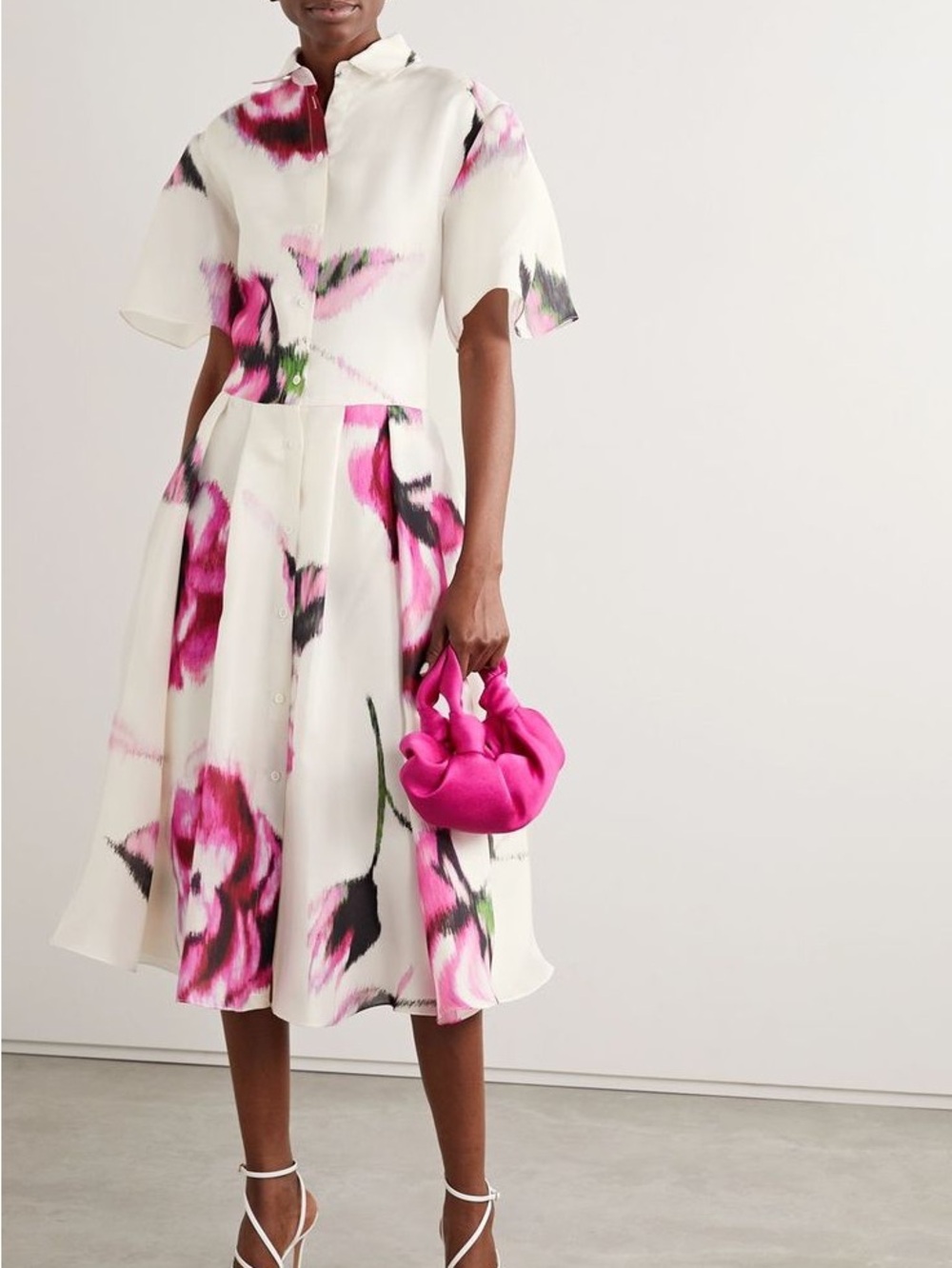 Carolina Herrera Spring/Summer 2020 Short Sleeve Drop Waist Shirtdress Size 12